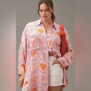 Corey Lynn Calter Pink and Orange Blouse
